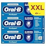 Oral-B Dentifrice Pro-Expert, Conçu Pour Protéger Les Gencives, Contre Taches En Surface, Brossage Des Dents Pour Une Protection Professionnelle, Pack XXL 3x75 ml