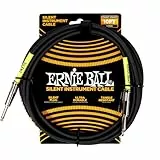 Ernie Ball Câble Instrument Classique avec Technologie Silencieuse, Droit/Droit 3 m – Noir