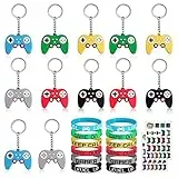 GIGIIS Jeu Vidéo Fournitures de Fête Enfants Pinata Porte-clés Cadeau d’Anniversaire Remplisseur de Sac de Fête Bracelet Tatouage Lumineux Sac de Bonbons pour Enfants Garçon Fille