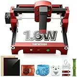 Woxcker S1 Mini machine de gravure laser portable 1,6 W pour bricolage, bois, papier, feuille, acrylique, cuir, etc. 130 mm x 130 mm pour débutants
