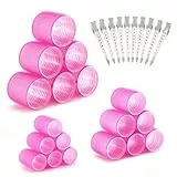 28 Pièces Heatless Curling, Rouleaux, Bigoudis Magiques avec 10 Pinces à Cheveux pour Tous Les Cheveux Courts, Moyens Ou Longs