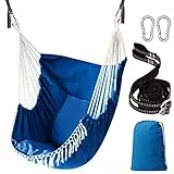 Chihee Sièges Suspendus Chaise Suspendue Hamac 2 oreillers Inclus,Sangles et Crochets Solides pour Une Suspension Facile Suspendue en Coton Doux Poche de côté Ensemble de chaises à Pampilles Confort