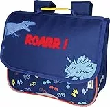 Oberthur - 1 Petit Cartable Bleu Dino - Dos 35 cm (38 x 16 x 34 cm) - Adapté de la Petite Section au CP, (6691100)
