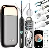 Otoscope Numérique HD 1920P pour Nettoyage d'Oreille, avec Caméra Flexible et Pince - Nettoyeur d'Oreille avec Caméra pour Examen des Oreilles, Nez et Gorge