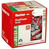 fischer - Cheville bi-matière et multi-matériaux DUOPOWER 8x40 / Boîte de 100