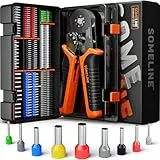 SOMELINE Pince à sertir avec 9 Tailles de Cosses Electriques à Sertir, 0,25-10mm² Pince à Sertir Cosse Electrique, Pinces à Sertir à Cliquet, Pince à Sertir les Cosses de Fils, Pince Electricien