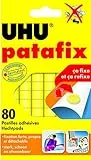 UHU Patafix originale - Pastilles adhésives prédécoupées, repositionnables, jaune, 80 pastilles