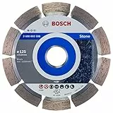 Bosch Accessories 1x Disque à Tronçonner Diamanté Standard for Stone (pour Pierre Dure et Tendre, Tuiles, Ø 125 x 22.23 x 1.6 x 10 mm, Accessoires pour Petites Meuleuses Angulaires)