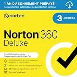 Norton 360 Deluxe |3 Appareils | 1 An d'Abonnement en renouvellement automatique |Téléchargement