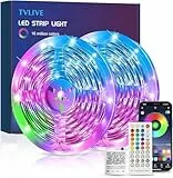 Ruban LED 10M(5M*2) RGB LED Ruban Musique Bande LED Contrôlé par APP du Smartphone, Synchroniser avec Rythme de Musique, 16 Millions de Couleurs, Bande LED Lumineuse pour Maison Décoration