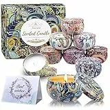 Bougie 9 Pièces - Aottom Bougie Parfumées Ensemble Idées de Cadeau Anniversaire Femme Candle Jarre à la Cire de Soja Naturelle Convient au Bath Yoga pour Copine Mère, 180 Heures de Combustion Total