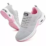 Chaussures de course pour femme avec coussin d'air - Soutien de la voûte plantaire - Chaussures de marche en maille respirante et légère - Baskets de sport en plein air, gym, athlétisme, tennis