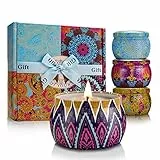Coffret cadeau de bougies parfumées 8 pièces de bougies en cire de soja naturelles pour femmes ensemble de bougies parfumées portables 8 parfums pour jusqu'à 180 heures d'aromathérapie (Classique)