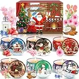 ZHHGOO Bougie Parfumée Ensemble Cadeau,6 Pièces Parfumée de Noël Bougies d'Aromathérapie en Cire De Soja Naturelle pour L'aromathérapie, Noël, Yoga, La Saint-Valentin et Cadeau de d'anniversaire