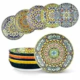 vancasso Série SIMI Lot de 6 Grands Bols à Pâtes Saladier Assiette Creuse en Porcelaine de 946 ml pour Cuisine, Passe au Four, Lave-vaisselle et Micro-ondes, Style Bohème