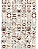 Mani Textile Tapis de Cuisine Carreaux de Ciment