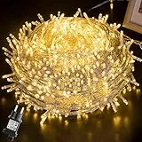 GlobaLink Guirlande Lumineuse, 500LED 100M Guirlande Lumineuse Noël 8 Modes d'éclairage Intérieur et Extérieur Étanche en Basse IP44, Décoration pour la maison,fête Noël,mariage et party etc