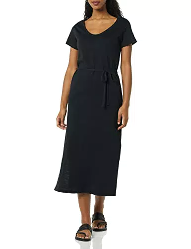 Amazon Essentials Robe t-Shirt mi-Longue, ceinturée