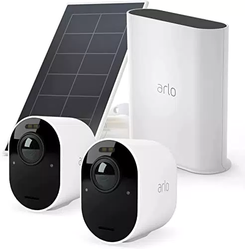 Arlo 2 Caméras de Surveillance Ultra 2 Spotlight + Panneau Solaire