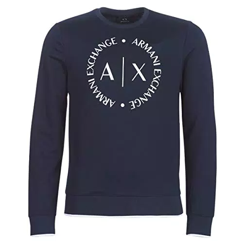 Armani Exchange 8nzm87 Sweat-Shirt, Bleu, X-Large Homme
