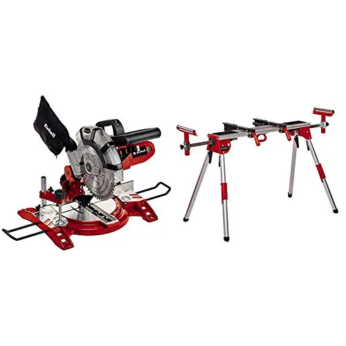 Einhell Scie à onglet radiale TC-MS 2112 VERSION KIT avec Piètement Stationnaire MSS 1610