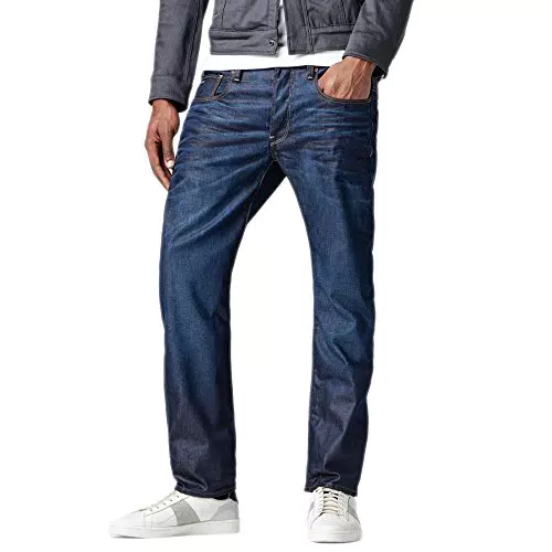 G-STAR RAW 3301 Regular Straight Jeans Homme, Bleu,