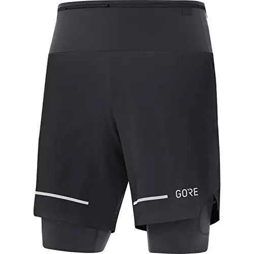 GORE WEAR Short de Running pour Hommes Ultimate 2 en 1 Noir