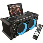 Ibiza - SPLBOX200-BK - Système de son portable tout-en-un sur batterie de 120W avec LEDs sur les haut-parleurs - Bluetooth