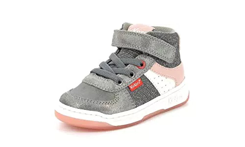 Kickers Garçon Unisex Kinder KICKALIEN Basket, Gris Rose Argent