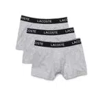 Lacoste Boxer Homme - Lot de 3, Argent Chine, XS