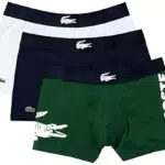Lacoste Boxer Homme - Lot de 3, Vert/Marine/Blanc, M