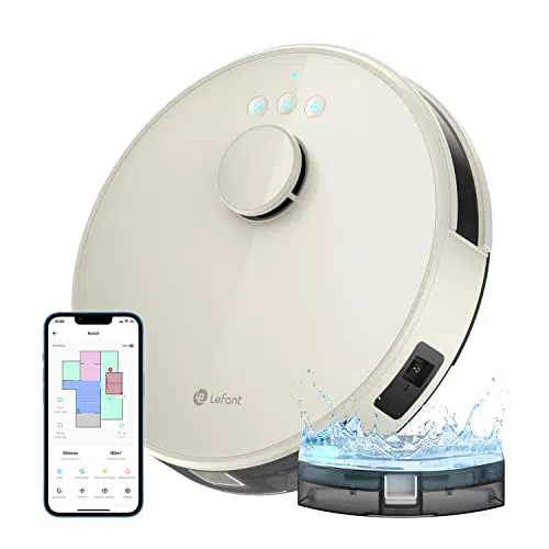 Lefant Robot Aspirateur Laveur 2 en 1 4000Pa, Navigation LiDAR