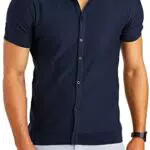 Leif Nelson Chemise à manches courtes pour homme Tshirt d'été Chemise de plage Pour homme Chemise de loisirs Manches courtes Garçon Chemise d'été basique Pull de loisirs LN7675