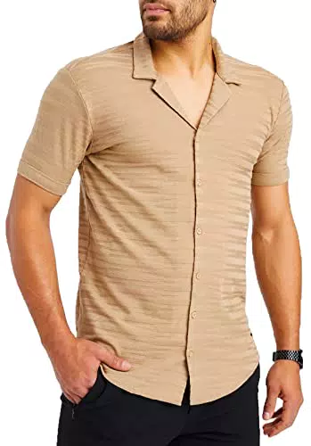 Leif Nelson LN55250 Chemise d'été à manches courtes pour homme