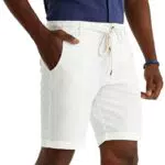 Leif Nelson Short court en lin pour homme - Bermuda en lin - Pantalon d'été pour garçon - Pantalon de loisirs