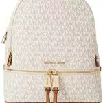 Michael Kors Rhea Zip, Backpack Femme, Blanc, 12.7x31.8x24.1 Centimeters