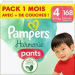 Pampers Couches-Culottes Harmonie Pants Taille 4, 168 Couches-Culottes Bébé