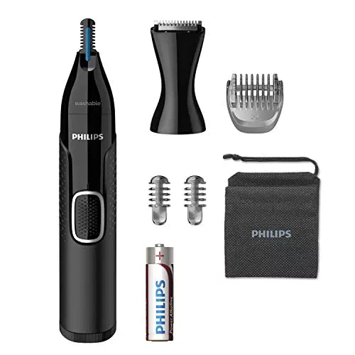 Philips NT5650/16 Tondeuse Nez-Oreilles Series 5000 Étanche avec Tondeuse de Précision