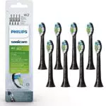 Philips Sonicare Lot de 8 têtes de brosses à dents électriques soniques W2 Optimal White pour des dents plus blanches