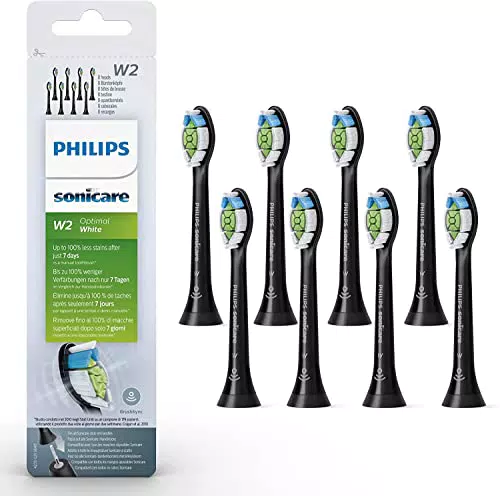 Philips Sonicare Lot de 8 têtes de brosses à dents électriques soniques W2 Optimal White pour des dents plus blanches