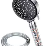Pommeau De douche avec tuyau 1, 6M- YEAUPE Pommeau de douche avec filtre - pommeau de douche haute pression avec 6 types de jets