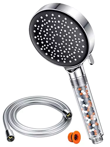 Pommeau De douche avec tuyau 1, 6M- YEAUPE Pommeau de douche avec filtre - pommeau de douche haute pression avec 6 types de jets