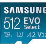 Samsung Carte mémoire microSDXC UHS-I U3 130 Mo/s Full HD et 4K UHD EVO Select de 512 Go