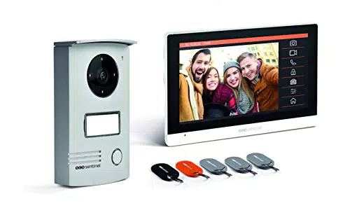 SCS Sentinel - PVF0042 - Interphone vidéo filaire avec badges - option RFID - Ecran tactile - 7 pouces - VisioDoor 7+ RFID compatible avec Caméra
