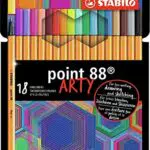 STABILO Point 88 - Fineliner - Trousse Ary - 18 couleurs