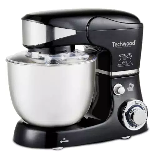 Techwood Robot Pétrin-5L-1000W, Noir