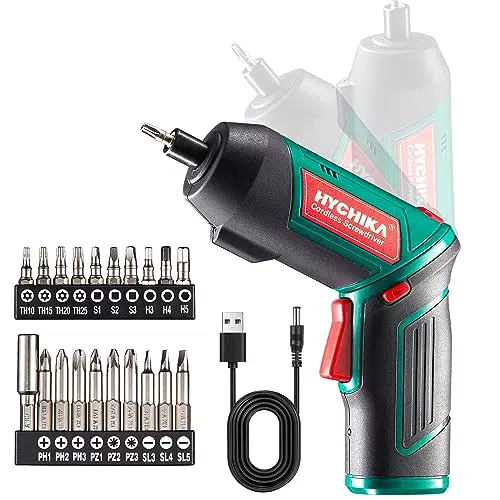 Visseuse Sans Fil 6Nm, HYCHIKA Visseuse Devisseuse sans Fil 2000mAh 3.6V avec 20 Accessoires