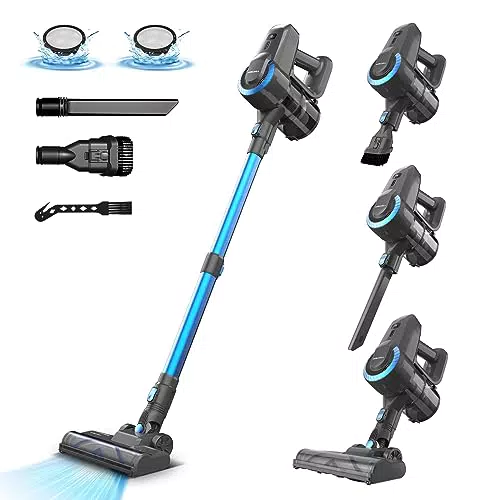 YISORA Aspirateur Balai sans Fil sans Sac N300, 20KPa & 2 Vitesses
