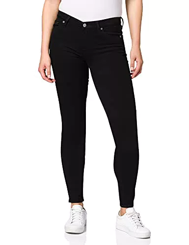 7 For All Mankind The Skinny Rinsed Black Jeans, Noir