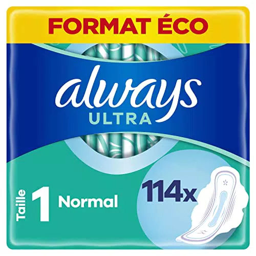 Always Ultra Serviettes Hygiéniques, Taille 1, Normal